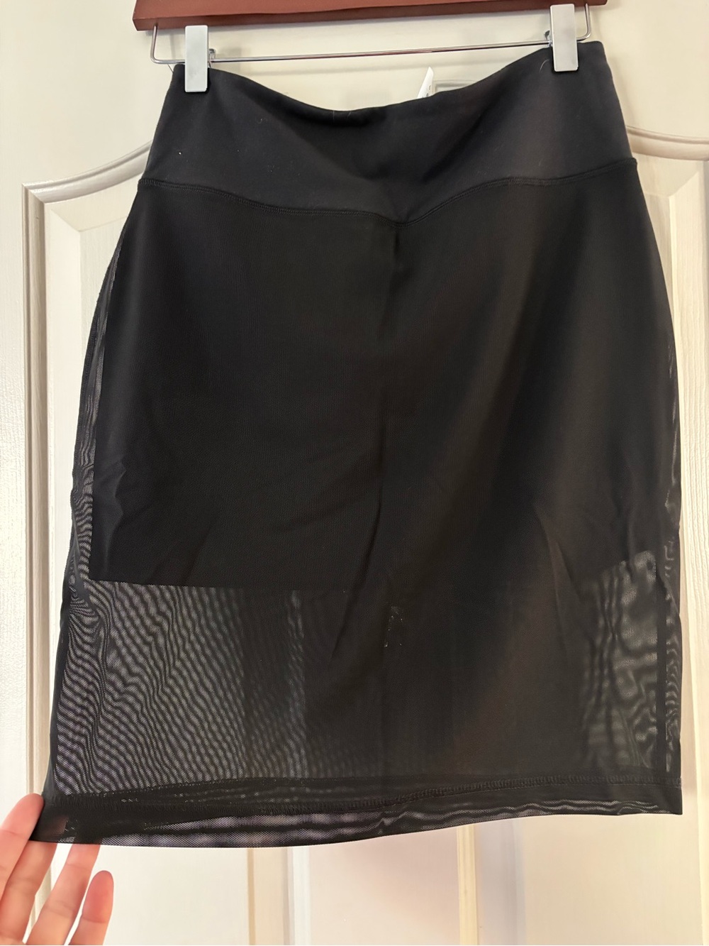 lululemon athletica Black Semi-Sheer Pencil Skirt